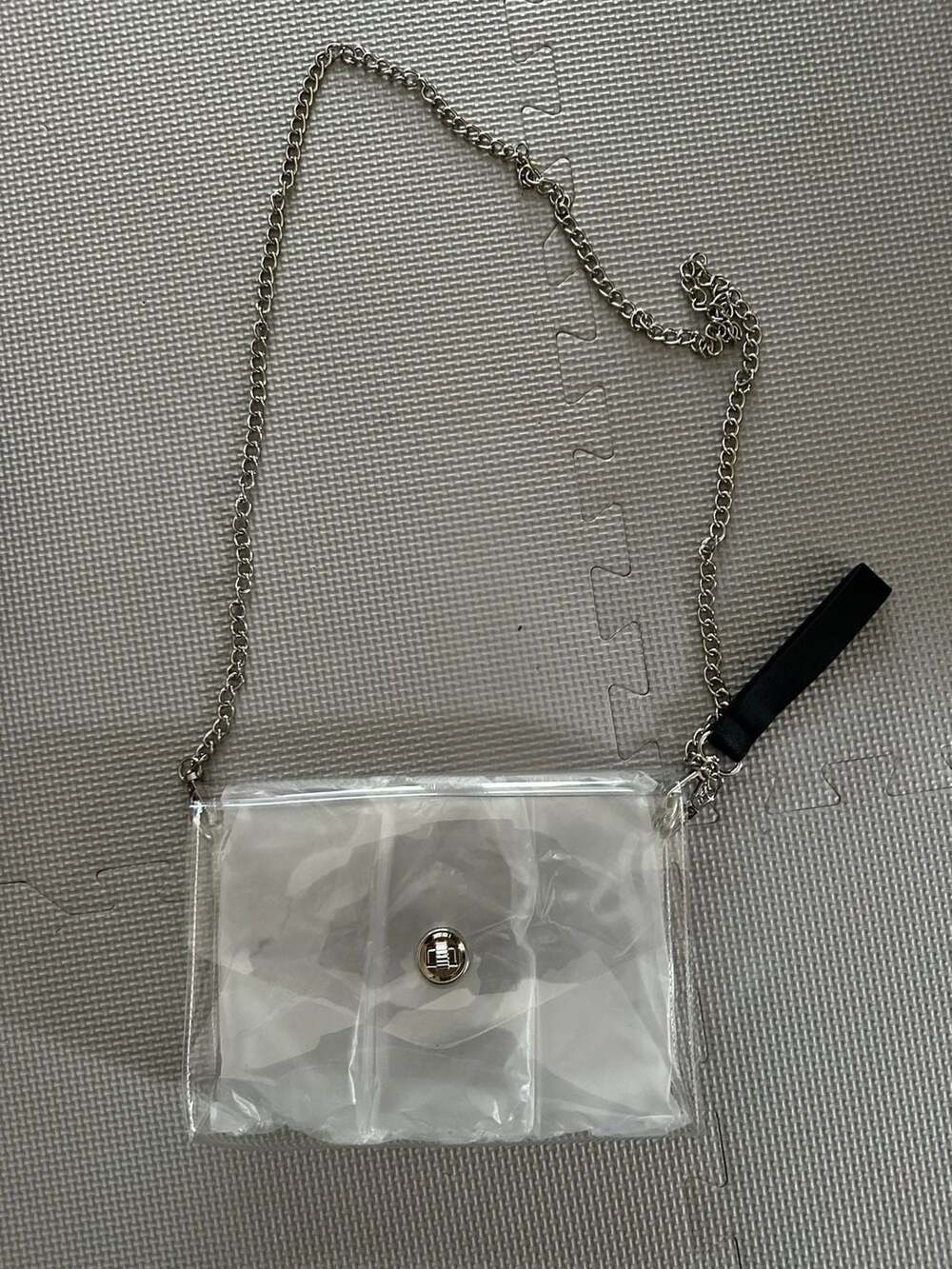 Inicat Stadium Crossbody Bag Purse Clear Silver Girls Night Out New W/ 2 Straps